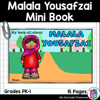 Preview of Malala Yousafzai Mini Book for Early Readers: Women's History Month
