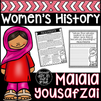 Preview of Malala Yousafzai Women's History Activities