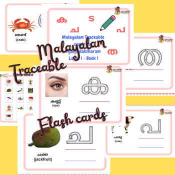 Malayalam Flash Cards Printed Laminated Flashcards in -  Sweden