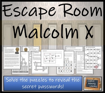 Preview of Malcolm X Escape Room Activity