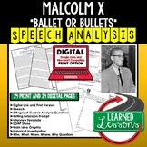 Malcolm X The Ballot or Bullet Speech Analysis Writing Act