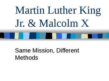 Preview of Malcolm X and MLK Power Point