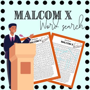 Preview of Malcom X Word search with mini story!