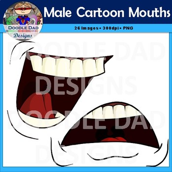 frowning cartoon mouth showing teeth