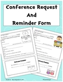 Male Teacher Conference Request and Reminder Form in Color