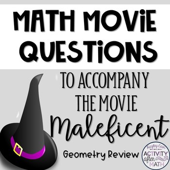 Preview of Math Movie Questions to accompany Maleficent End of the Year Activity