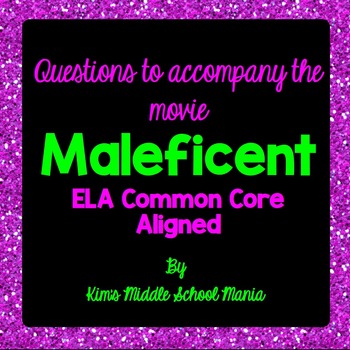 Preview of Questions to Accompany the Movie MALEFICENT