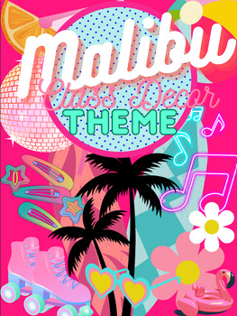Preview of Malibu Theme Classroom Decor Bundle