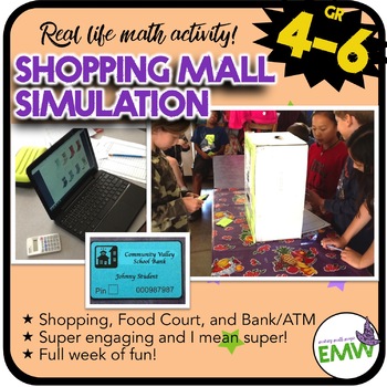 Preview of Financial Literacy Activity - Money Mall Simulation - Full Week of Math Fun