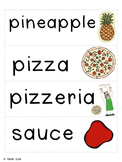 Mama Mia!  Pizza Words for Vocabulary, Writing and Dramatic Play