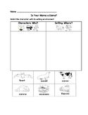 Is Your Mama a Llama? Book. Characters Setting Activity