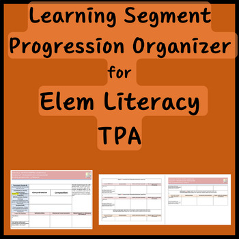 Preview of TPA Learning Segment Progression Organizer for Elem Literacy