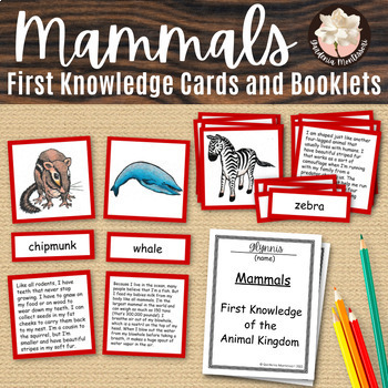 Preview of Mammal Cards and Booklets - Montessori Mammals Animal Kingdom Zoology Activities