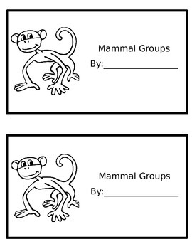 Preview of Mammal Groups Book