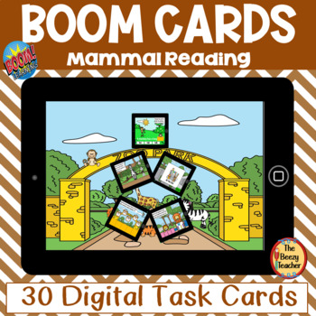 Preview of Mammal Reading Concepts BOOM Cards Digital Task Cards