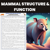 Mammal Structure and Function | Vertebrates Unit | Mammali