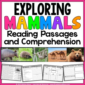 Preview of Mammals - Animals Reading Passages and Comprehension Worksheets
