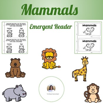 Preview of Mammals Emergent Reader Mini-Book