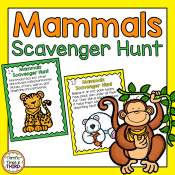 Preview of FREE Mammals Scavenger Hunt