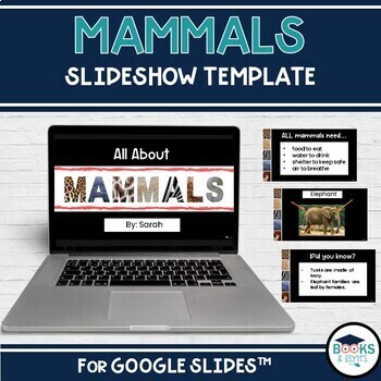 Preview of Mammals Slideshow Template for use with Google Slides™