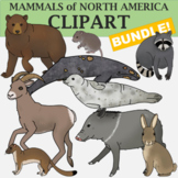Mammals of North America - Mammal Clip art Bundle