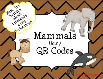 Preview of Mammals using QR Codes Listening Center