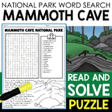 Mammoth Cave National Park Word Search Puzzle National Par