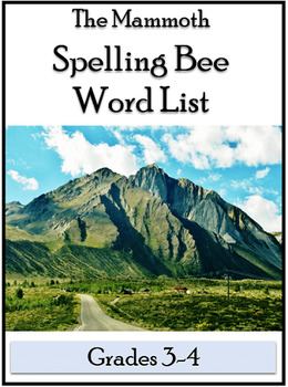 Preview of Mammoth Spelling Bee Word List for Grades 3-4