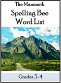 Mammoth Spelling Bee Word List for Grades 3-4