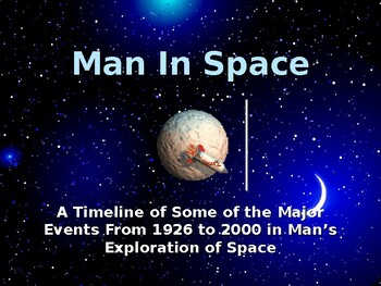 Preview of Man In Space 1926-2000 Timeline PowerPoint
