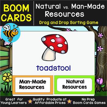 Preview of Man-Made vs Natural Resources | Boom Cards