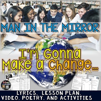Preview of Back To School, Make A Difference, Man In The Mirror, Poetry, Activities