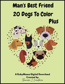 Preview of Man's Best Friend, 20 Coloring Pages Plus/Dogs to Color