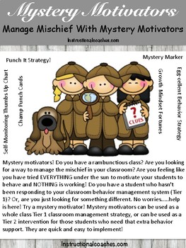 Preview of Manage Mischief With Mystery Motivators Editable