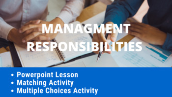 Preview of Management Responsibilities (PPT Lesson &  Matching Activity  + Bonus!)