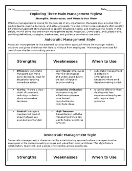 Preview of Management Styles 101: Pros, Cons, and Scenario Based Questions