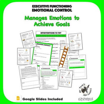 Preview of Manages Emotions to  Achieve Goals  Executive Functioning Emotional Control PBIS