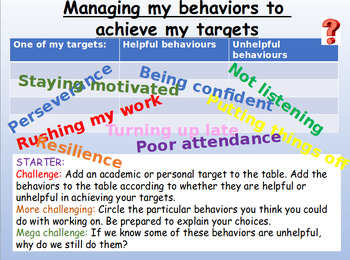 Preview of Managing Behaviour - Presentation and Worksheets