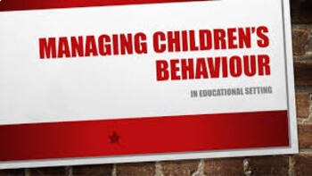 Preview of Children’s Behavior: Managing Behavior