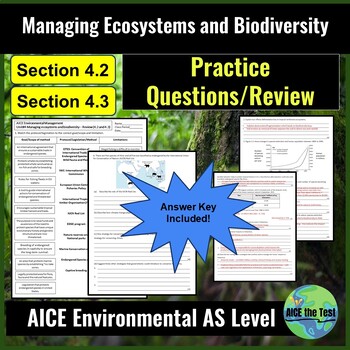 Preview of Managing Ecosystems and Biodiversity Review/Practice Questions AICE Environmenta