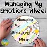 Managing Emotions Wheel | SEL Self-Regulation Craft & Less