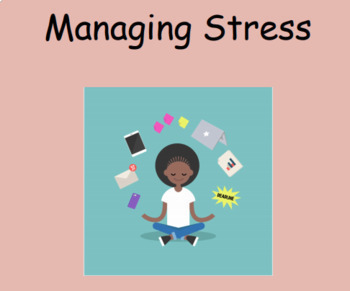 Preview of Managing Stress Hyperdoc-100% Online Distance Learning SEL Lesson-No Prep