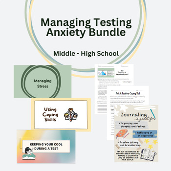 Preview of Managing Testing Anxiety SEL Bundle