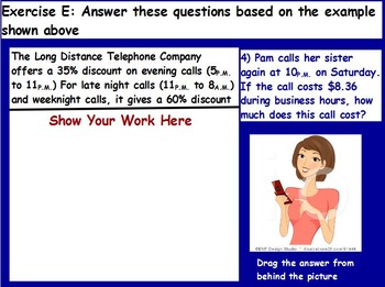 Preview of Managing a household - Phone Bill w Worksheet; Real world Math (SMART BOARD)