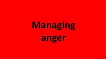 Preview of Managing anger