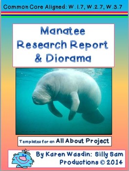 Preview of All About Manatee Research Report & Diorama Project Common Core Aligned
