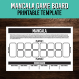Mancala Game Board | Printable Activity | Template for Pap
