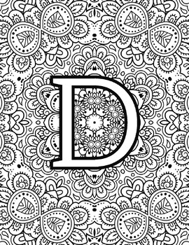 Mandala Alphabet Coloring Pages Bundle (26 Pages) by Bell to Bell ...