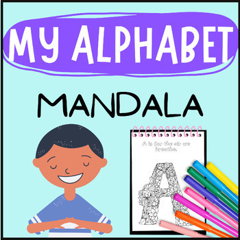 Preview of Mandala Alphabet booklet to support Social and Emotional Learning (SEL)