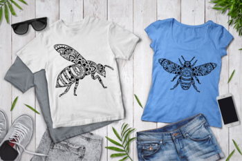 Download Mandala Bee Svg Cut Files Bee Mandala Clipart Insect Mandala Bee Shirt Design